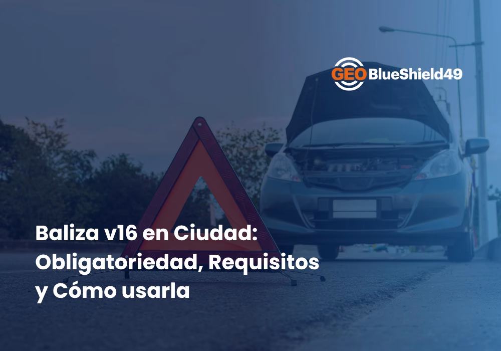 Baliza v16 en ciudad